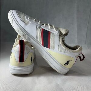 Polo Ralph Lauren White and Navy Sneakers